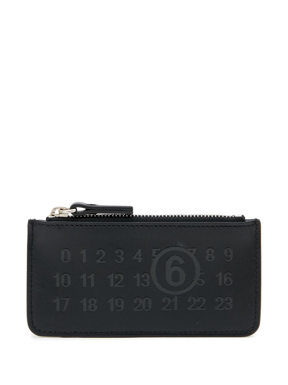 MM6 Maison Margiela Numeric logo-embossed card holder - Black von MM6 Maison Margiela