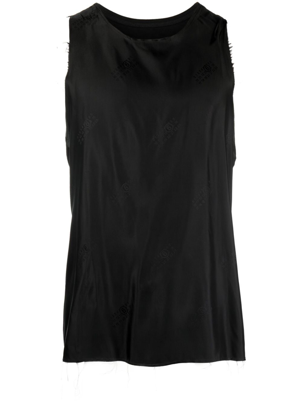 MM6 Maison Margiela numbers motif-print panelled tank top - Black von MM6 Maison Margiela