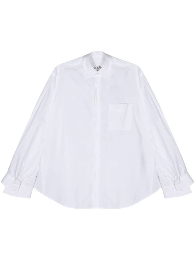 MM6 Maison Margiela panelled-detailed poplin shirt - White von MM6 Maison Margiela
