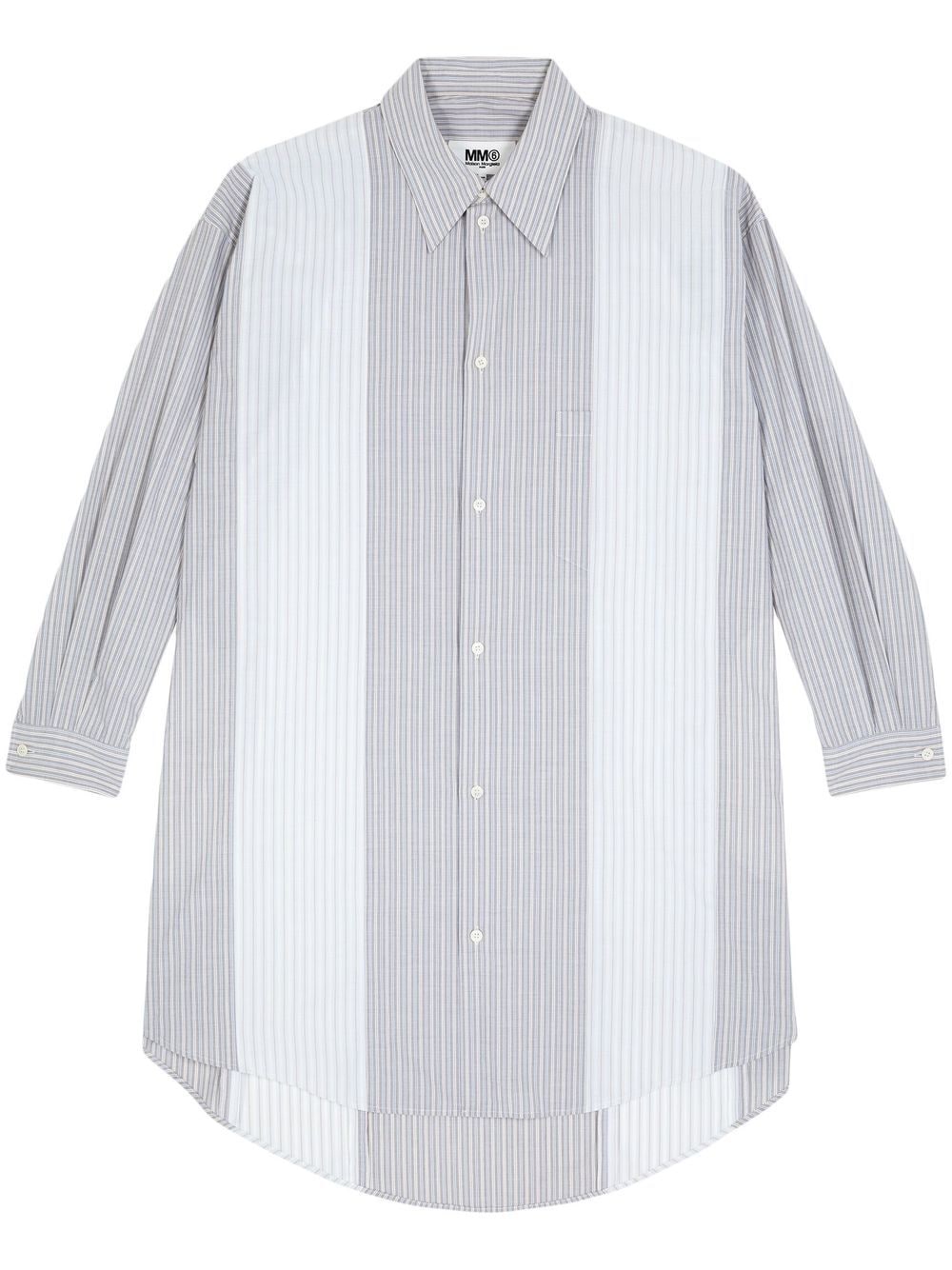 MM6 Maison Margiela striped shirt dress - Grey von MM6 Maison Margiela