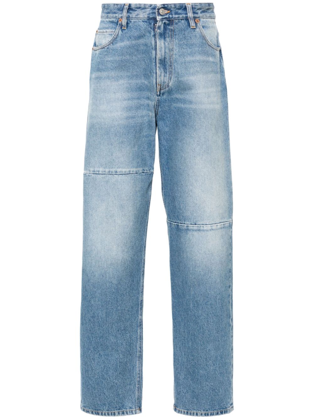 MM6 Maison Margiela panelled tapered-leg jeans - Blue von MM6 Maison Margiela