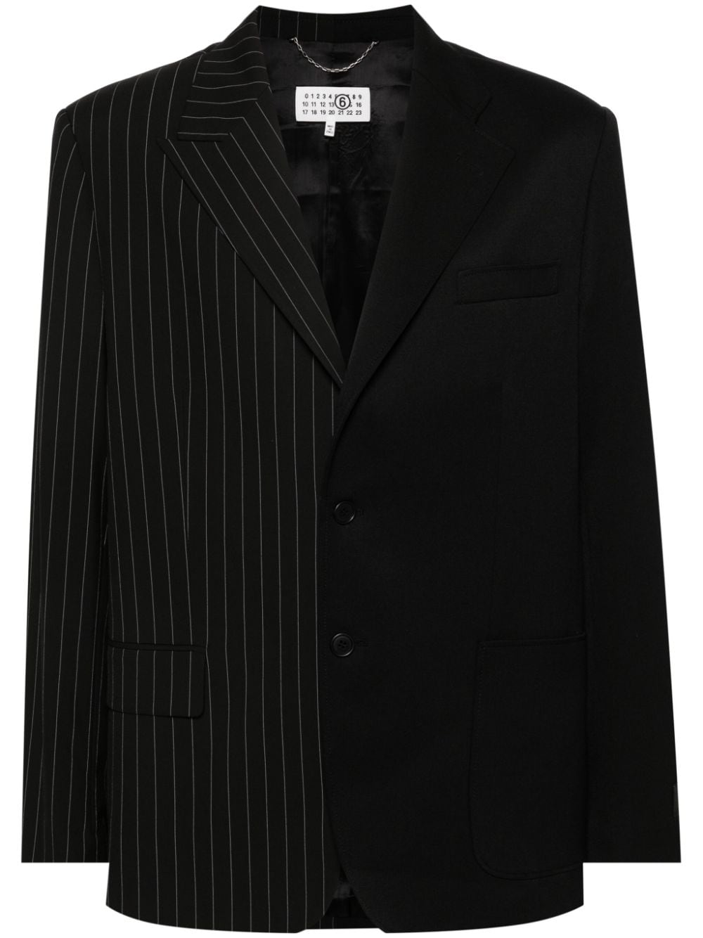 MM6 Maison Margiela pinstripe panelled blazer - Black von MM6 Maison Margiela