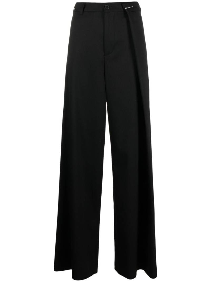 MM6 Maison Margiela pleated wide-leg trousers - Black von MM6 Maison Margiela