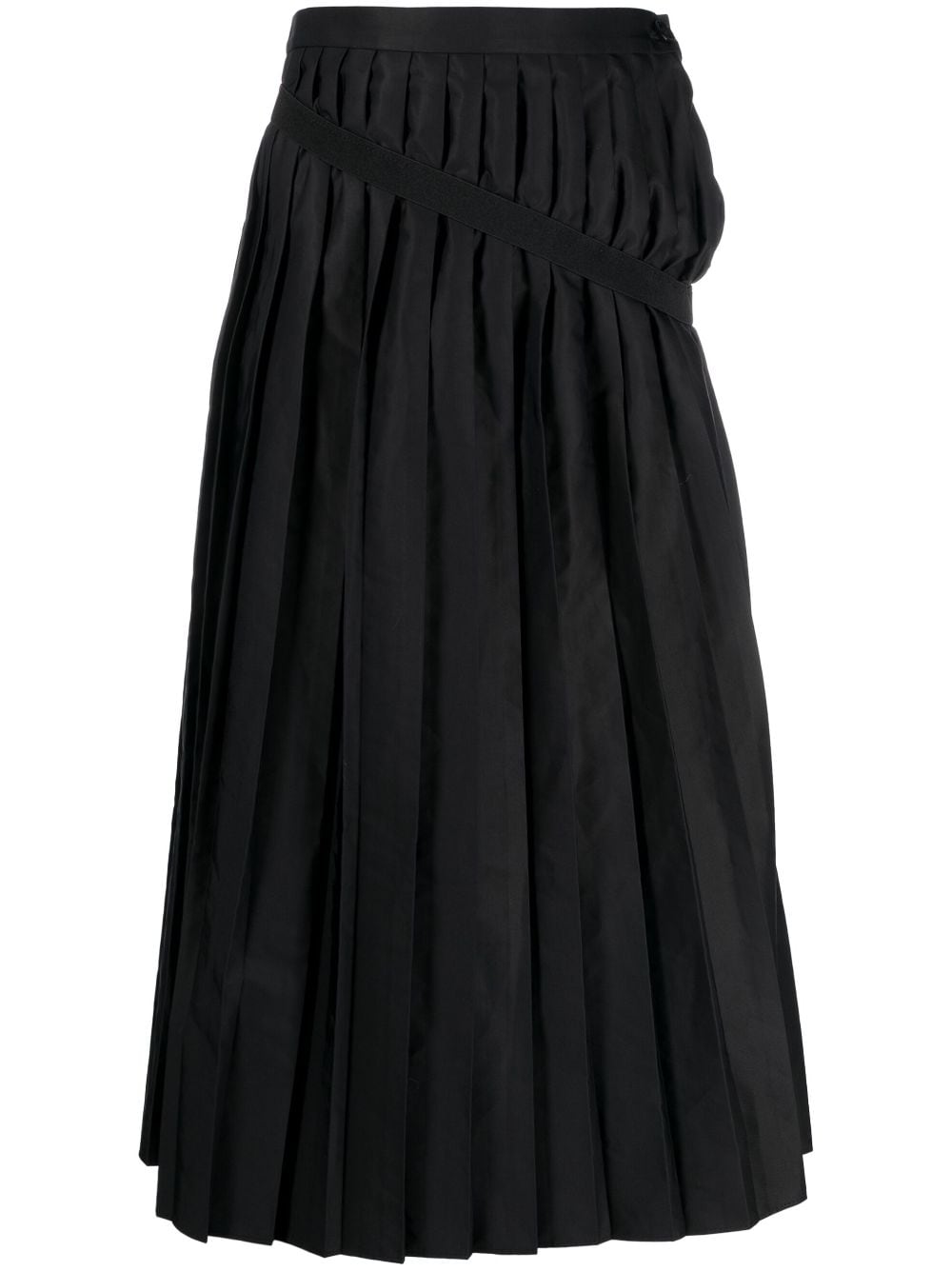 MM6 Maison Margiela pleated midi skirt - Black von MM6 Maison Margiela