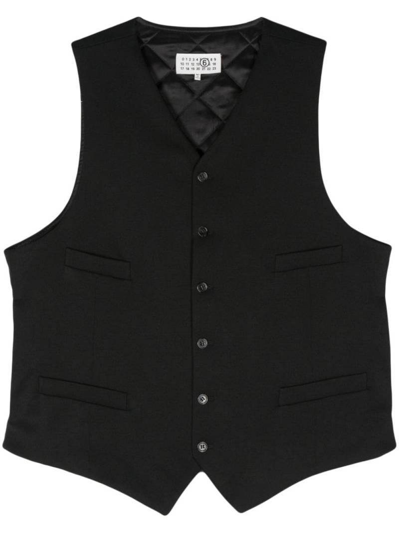 MM6 Maison Margiela quilted-lining waistcoat - Black von MM6 Maison Margiela