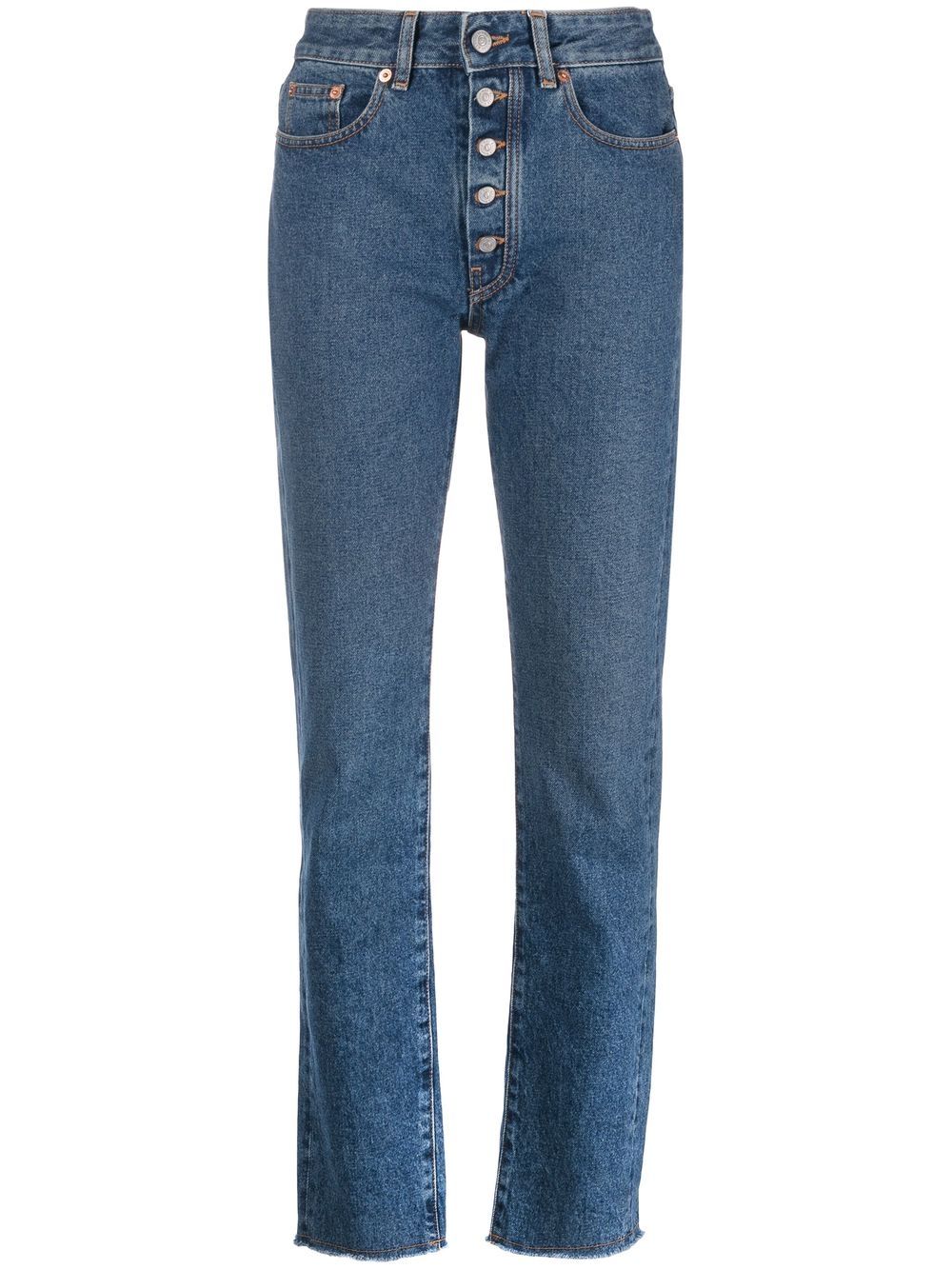 MM6 Maison Margiela raw hem skinny jeans - Blue von MM6 Maison Margiela