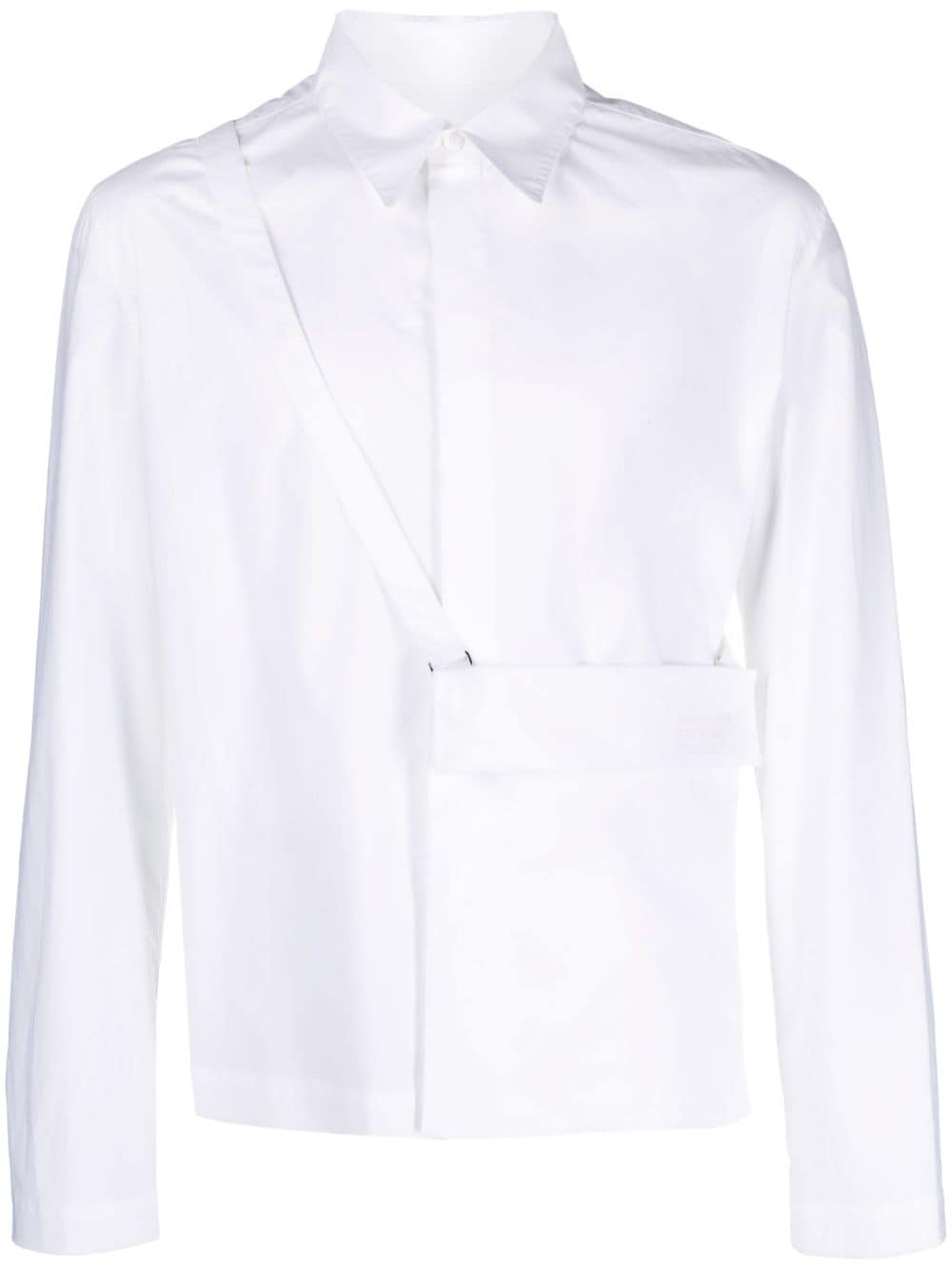 MM6 Maison Margiela pouch-embellished cotton shirt - White von MM6 Maison Margiela