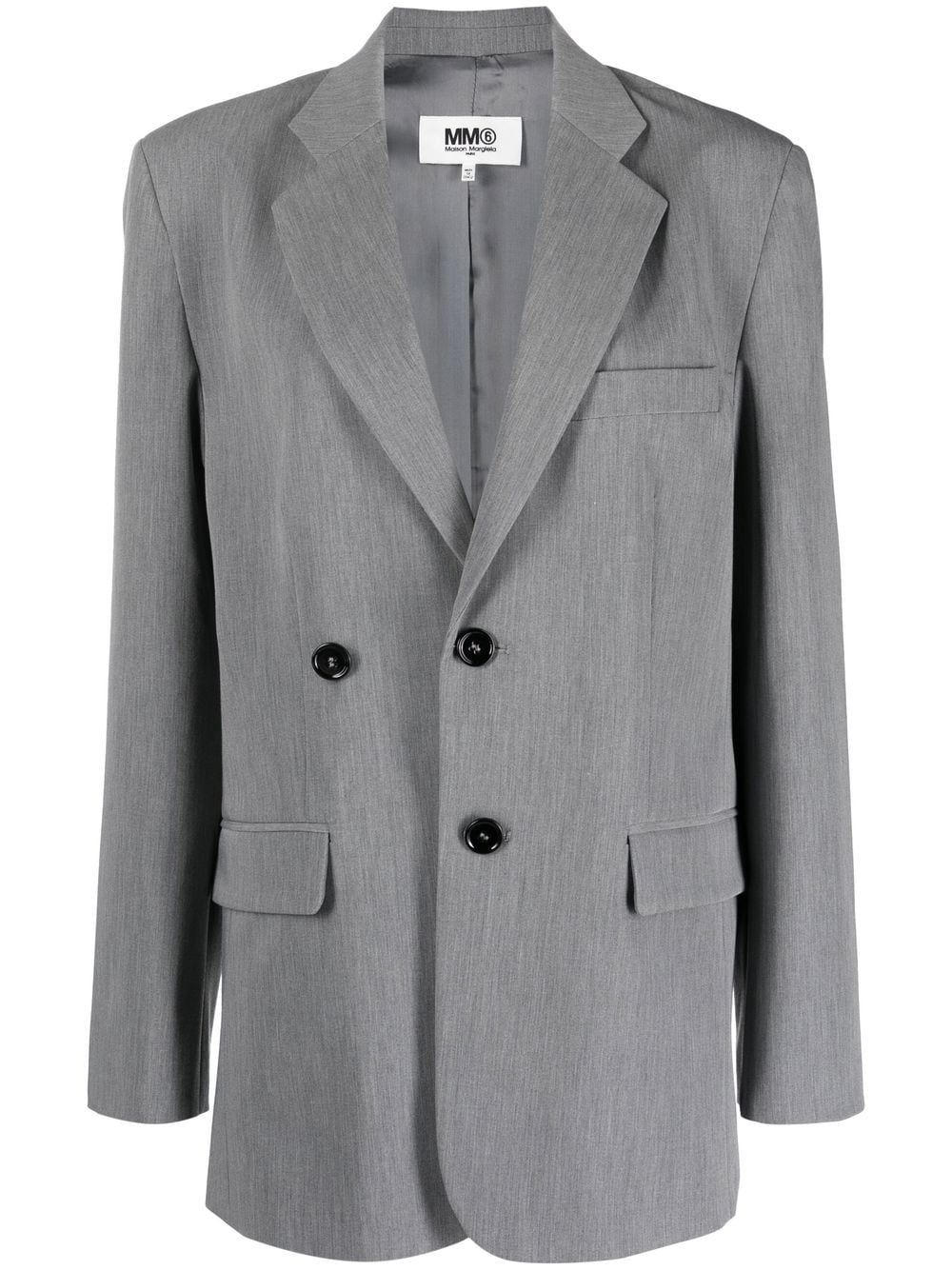 MM6 Maison Margiela single-breasted boxy blazer - Grey von MM6 Maison Margiela