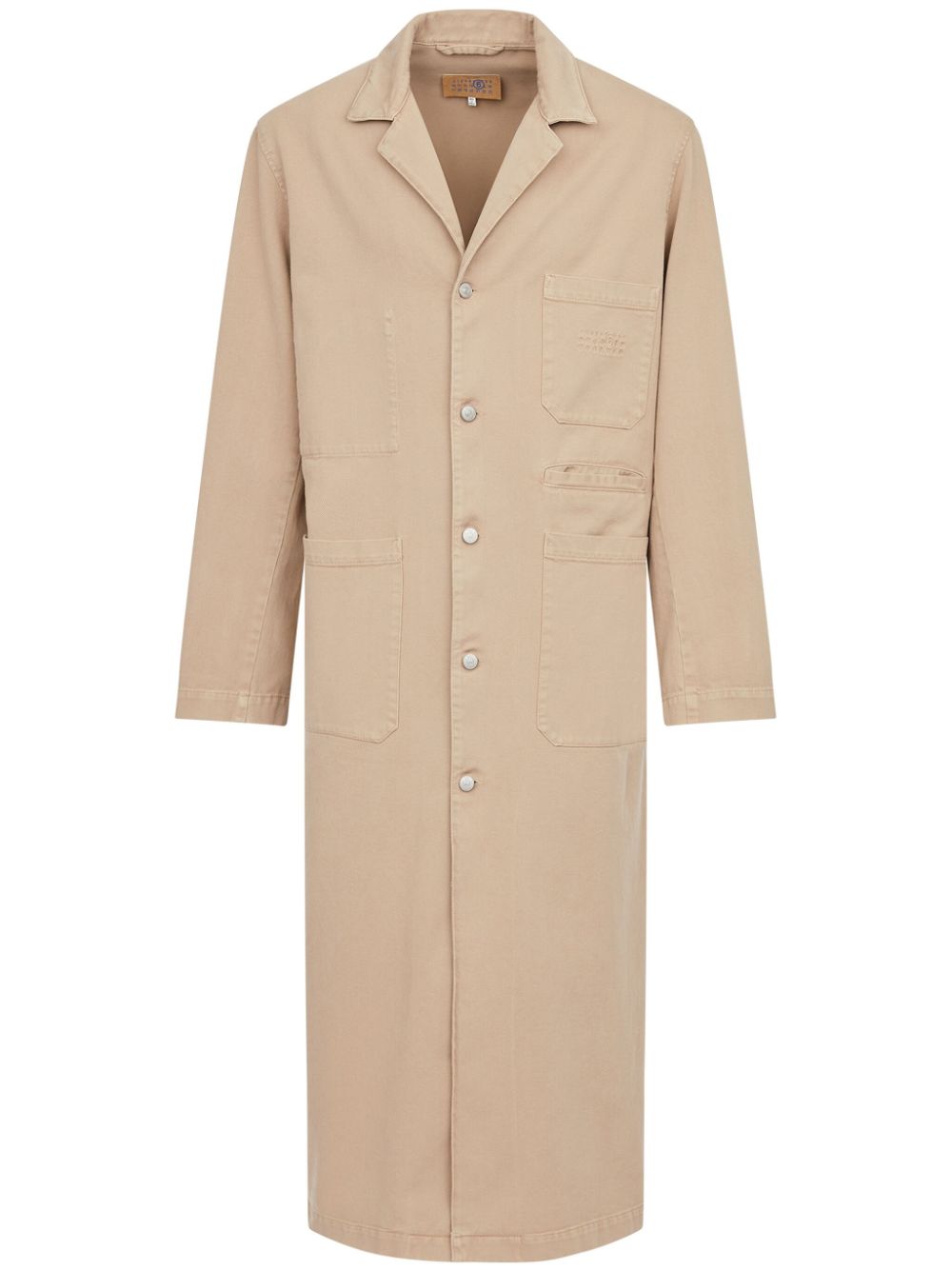 MM6 Maison Margiela single-breasted cotton coat - Neutrals von MM6 Maison Margiela