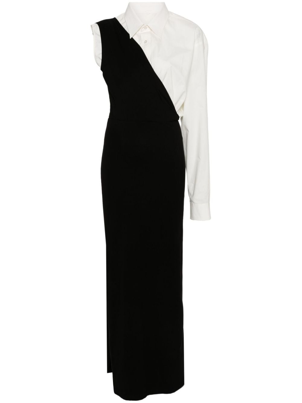 MM6 Maison Margiela single-sleeve maxi dress - White von MM6 Maison Margiela