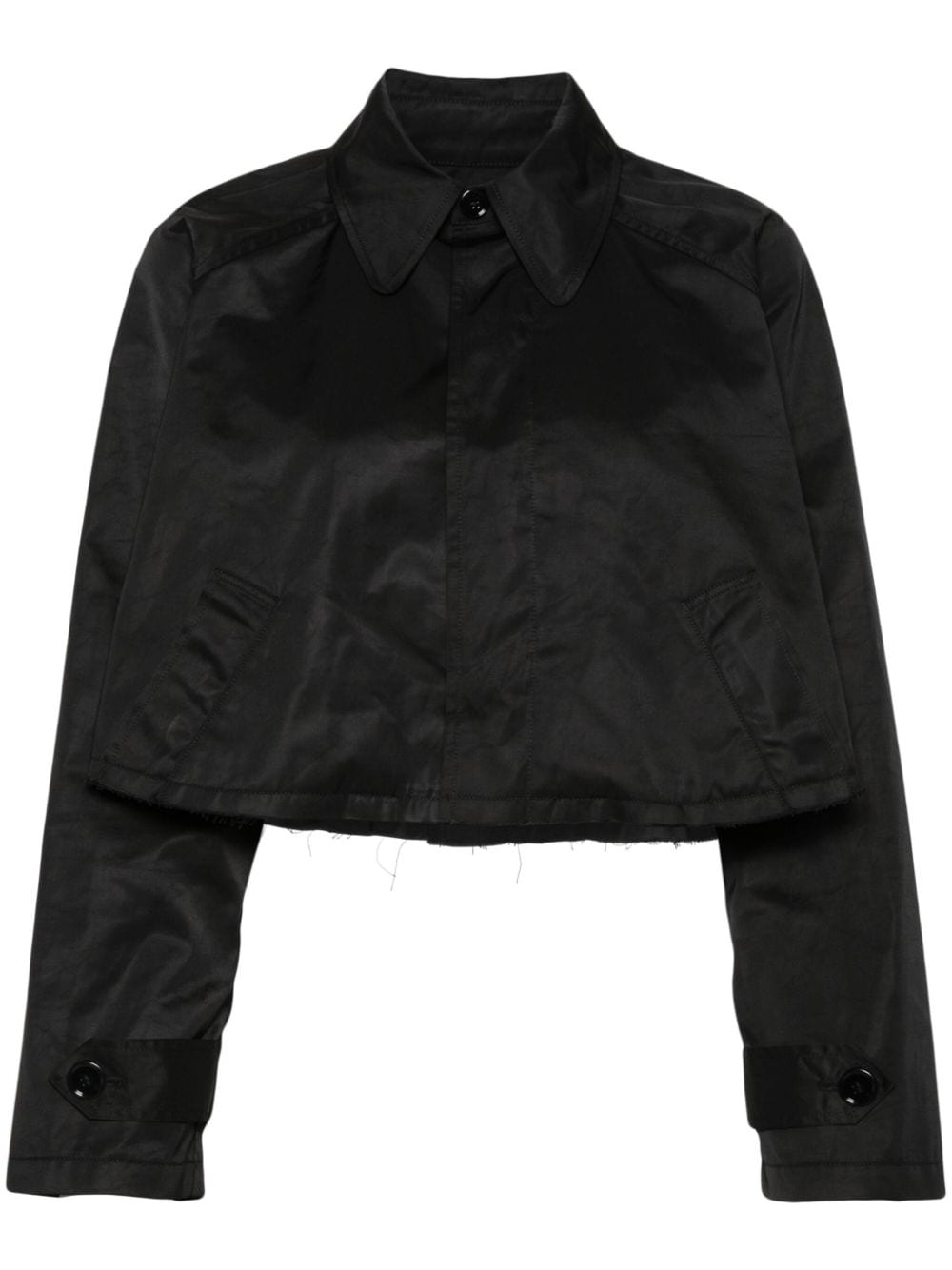 MM6 Maison Margiela single-stitch logo cropped jacket - Black von MM6 Maison Margiela