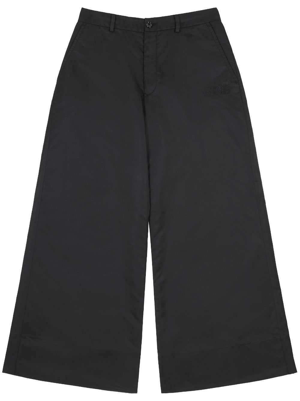 MM6 Maison Margiela stitch-detail wide-leg trousers - Black von MM6 Maison Margiela