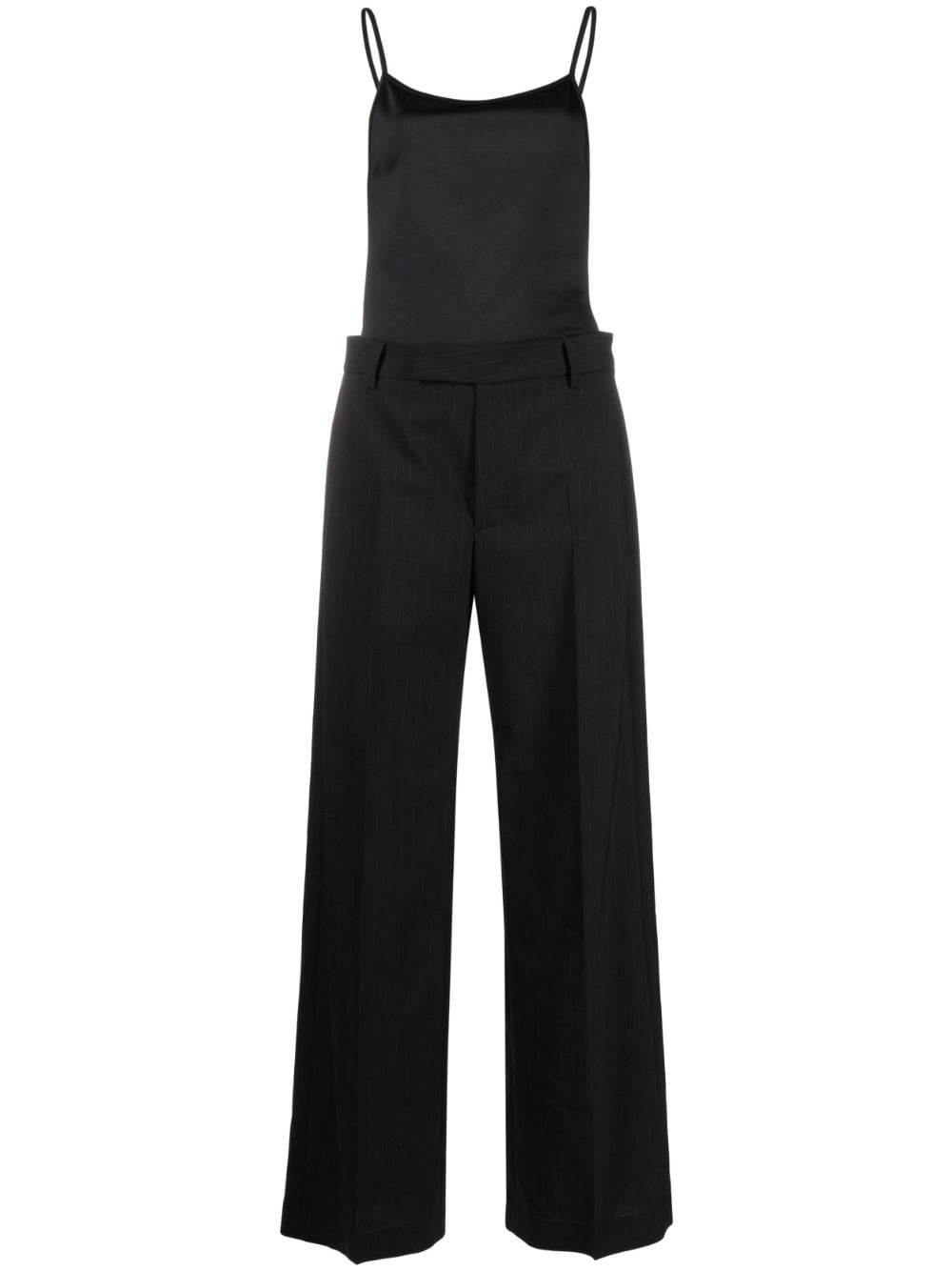 MM6 Maison Margiela spaghetti-strap jumpsuit - Black von MM6 Maison Margiela