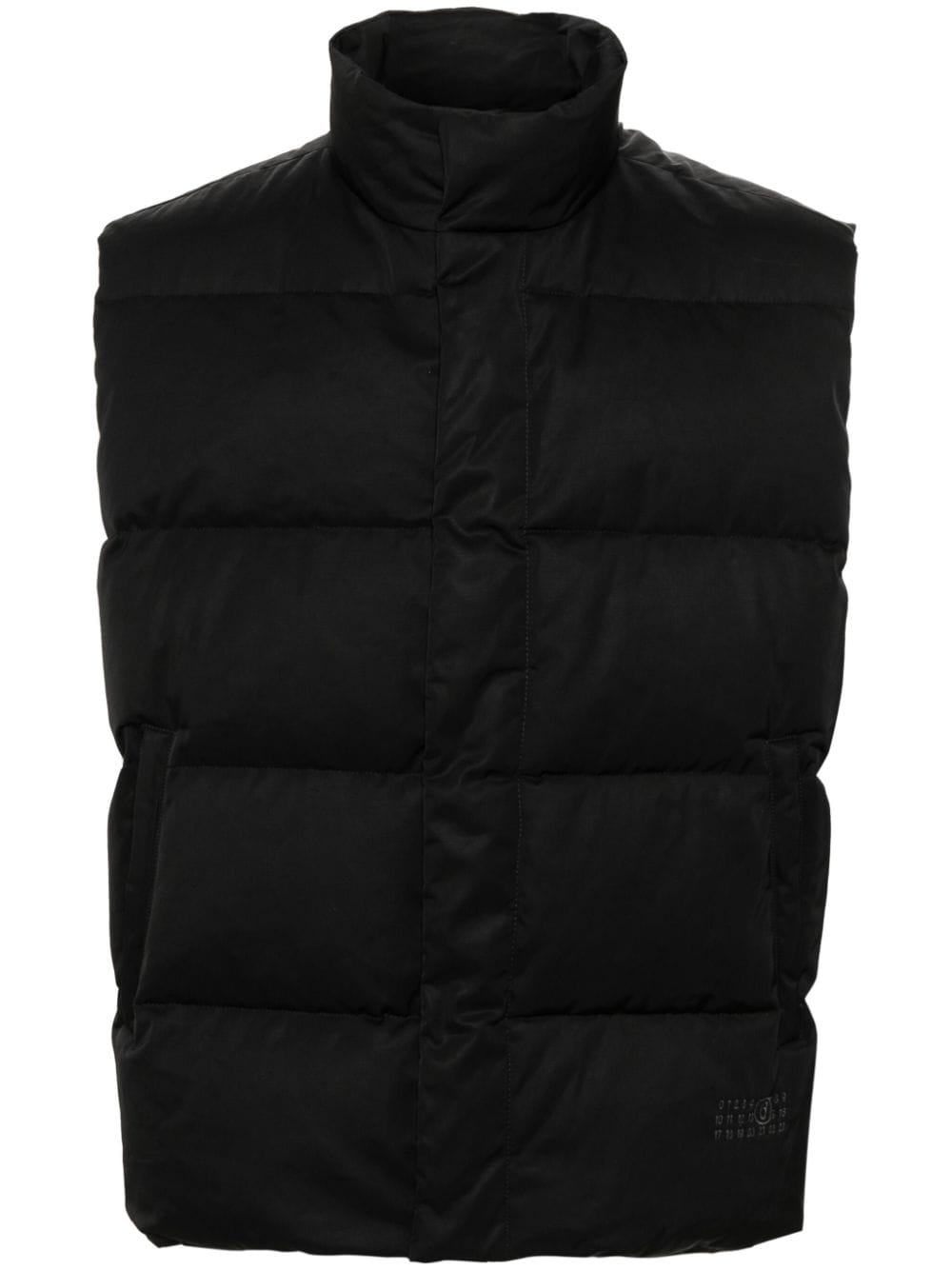 MM6 Maison Margiela stand-up collar padded gilet - Black von MM6 Maison Margiela