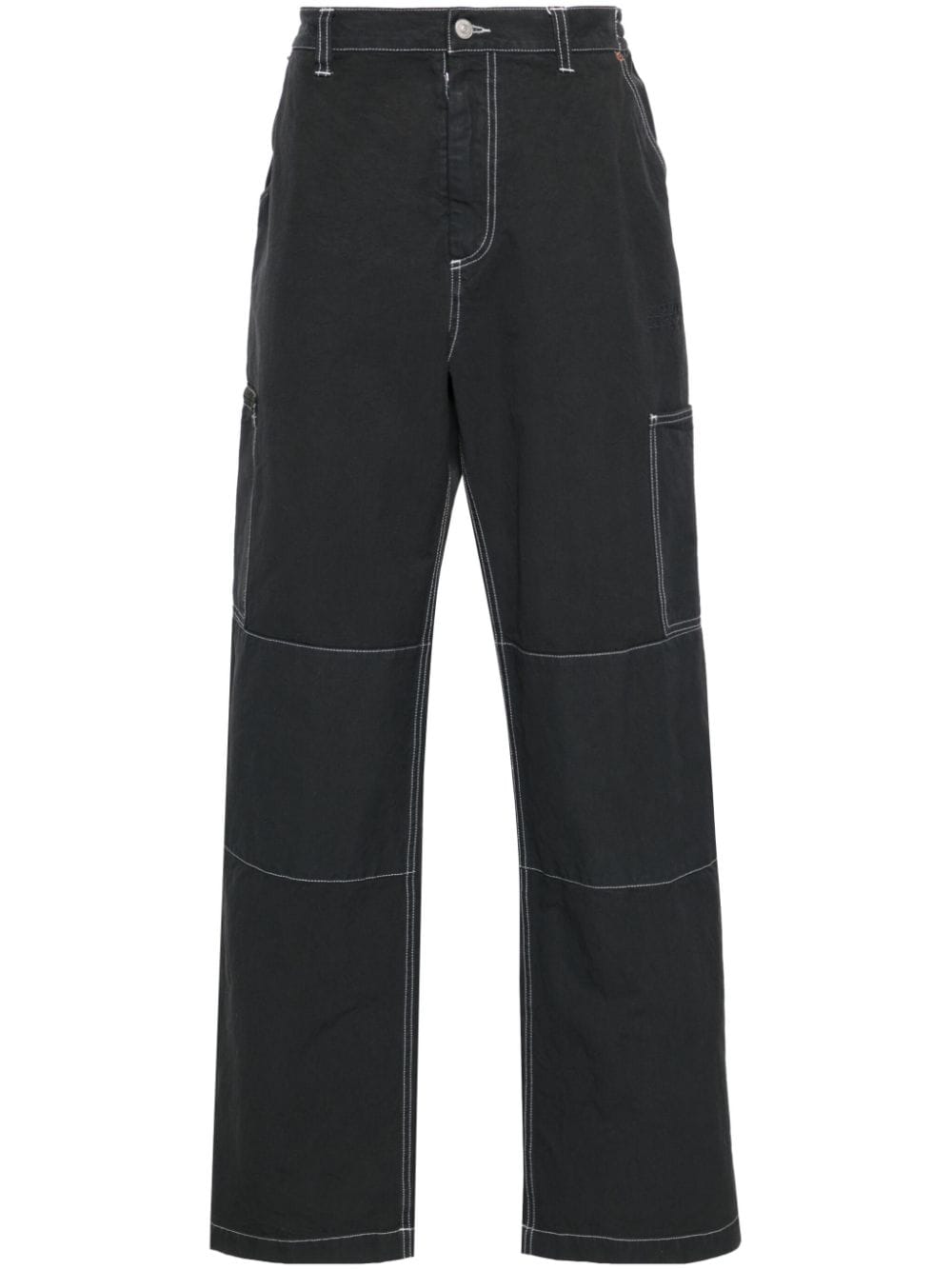 MM6 Maison Margiela straight-leg cotton trousers - Blue von MM6 Maison Margiela