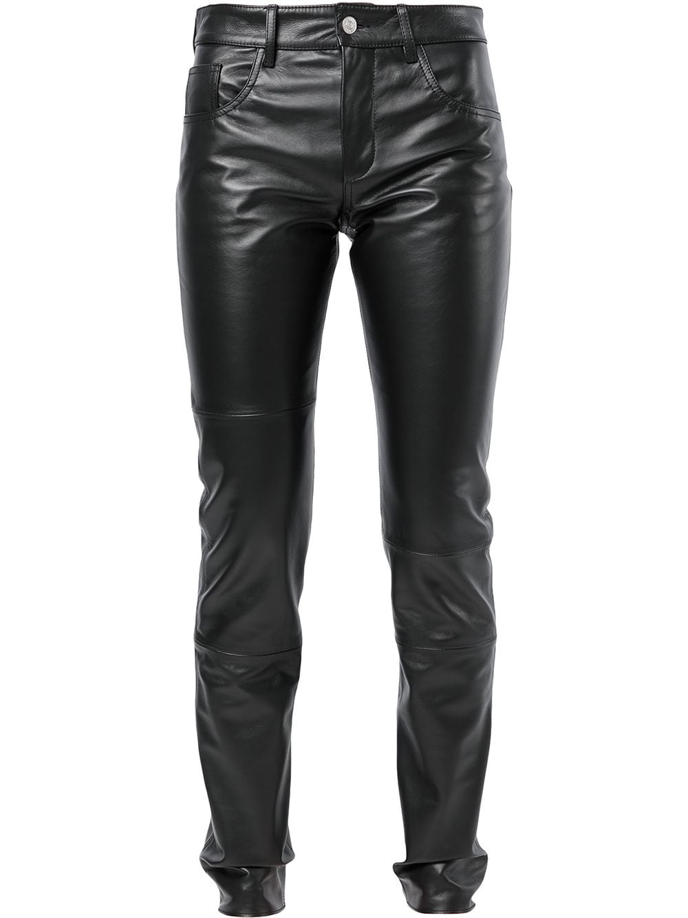 MM6 Maison Margiela straight-leg leather trousers - Black von MM6 Maison Margiela