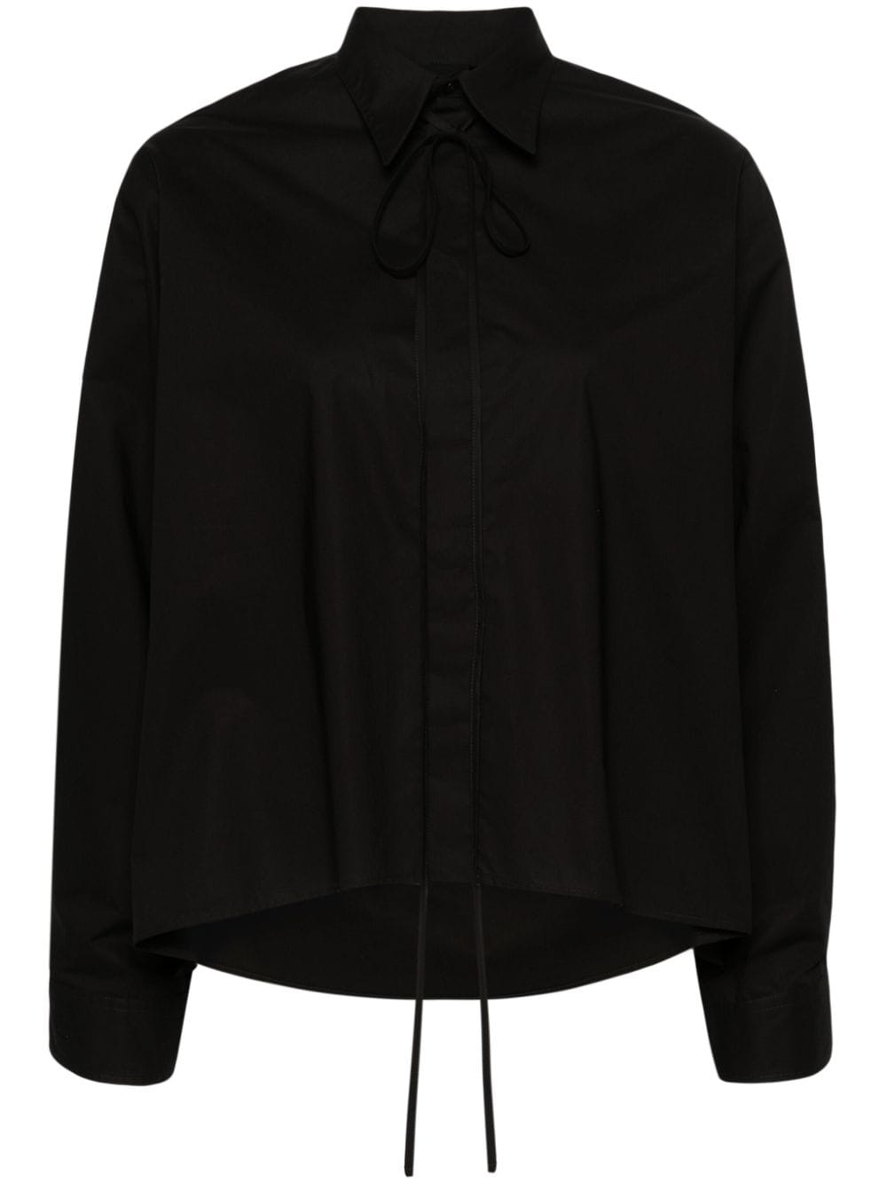 MM6 Maison Margiela straight-point collar cotton shirt - Black von MM6 Maison Margiela
