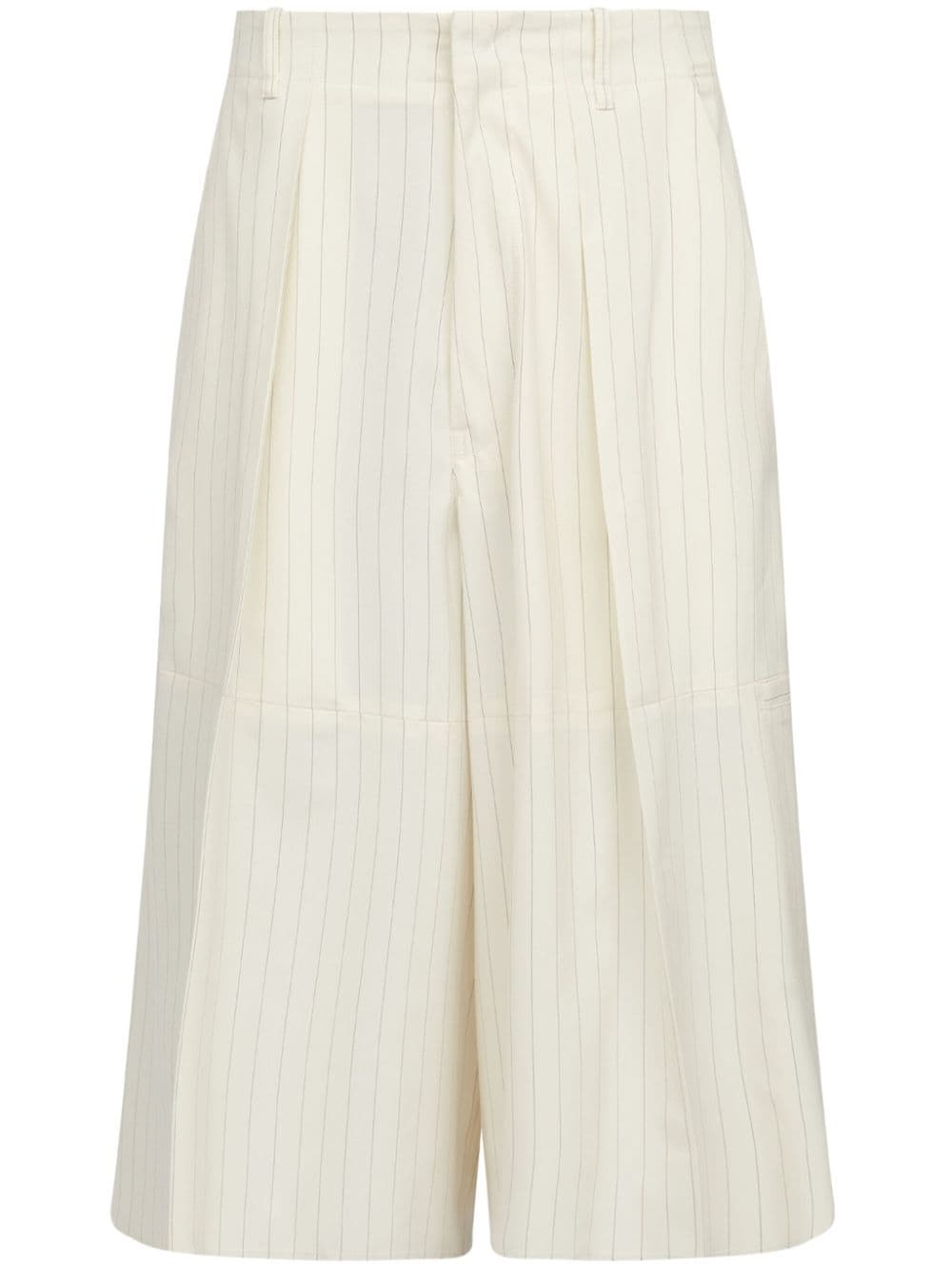 MM6 Maison Margiela striped cropped trousers - White von MM6 Maison Margiela