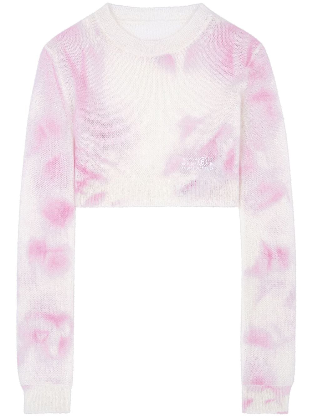 MM6 Maison Margiela tie-dye cropped jumper - Pink von MM6 Maison Margiela