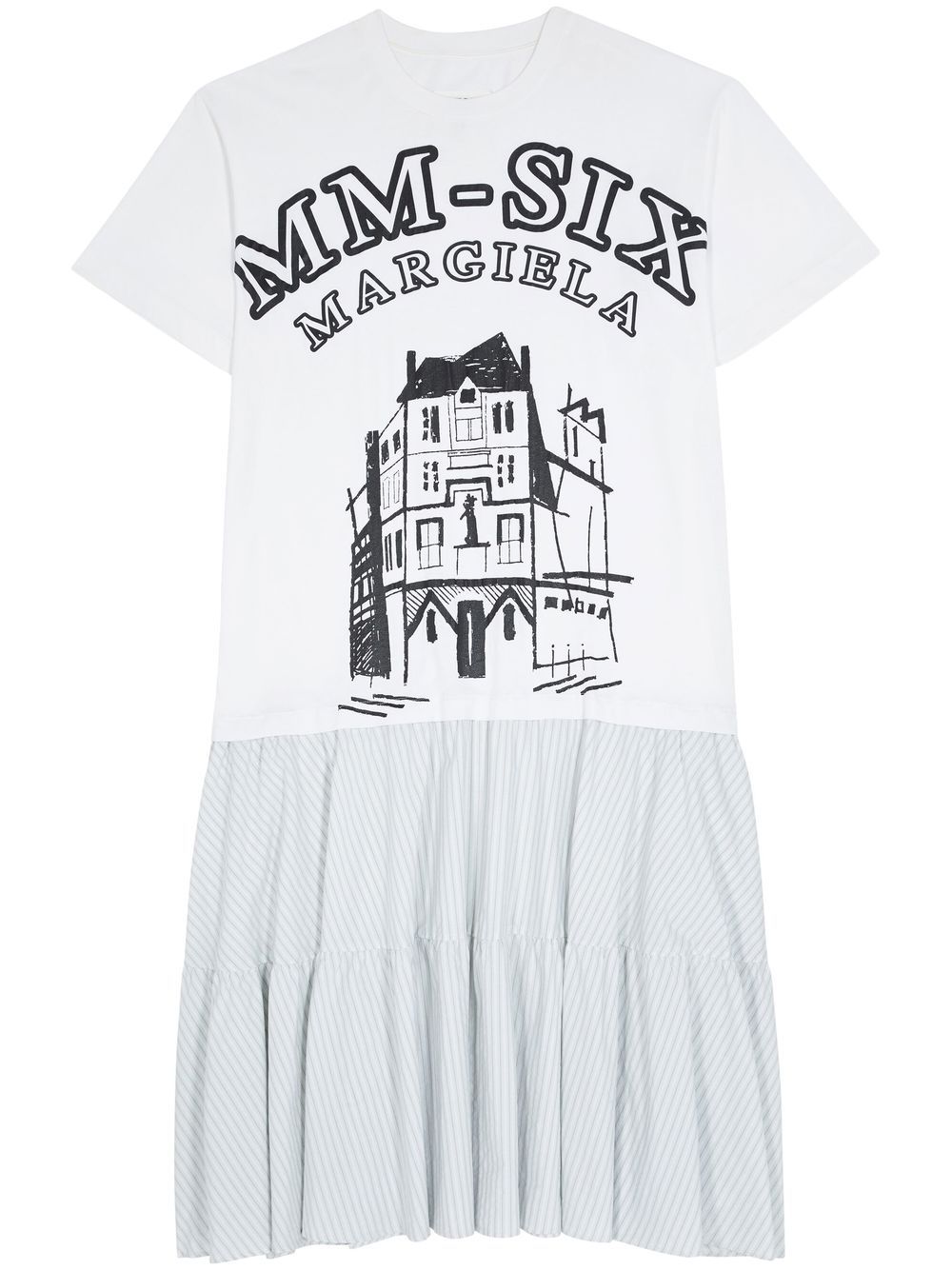 MM6 Maison Margiela T-shirt maxi dress - White von MM6 Maison Margiela