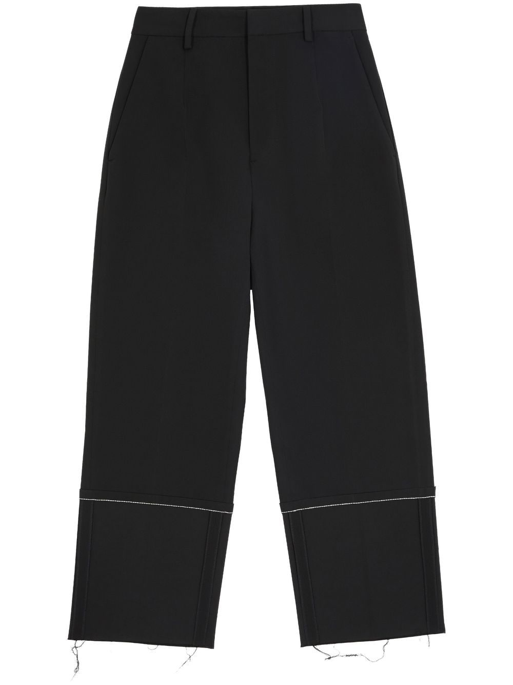 MM6 Maison Margiela raw-edge straight-leg trousers - Black von MM6 Maison Margiela