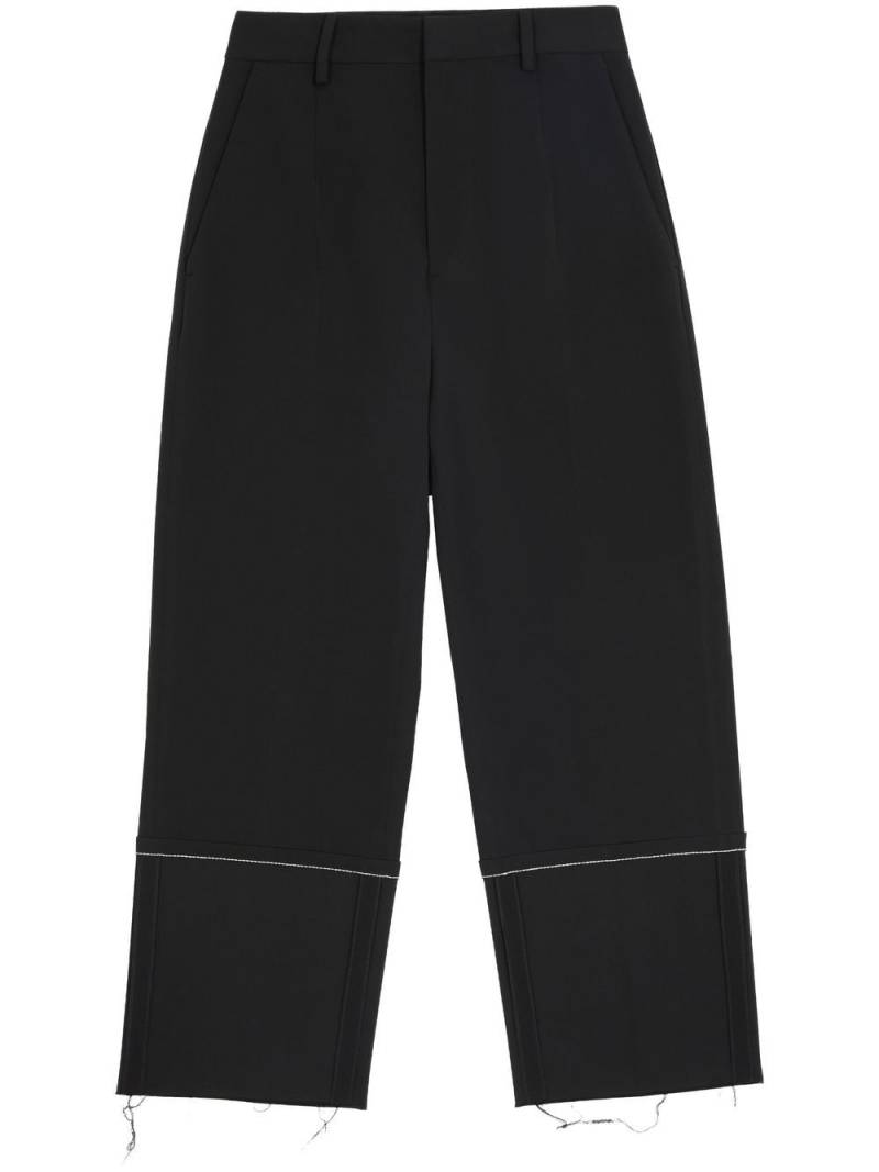 MM6 Maison Margiela raw-edge straight-leg trousers - Black von MM6 Maison Margiela