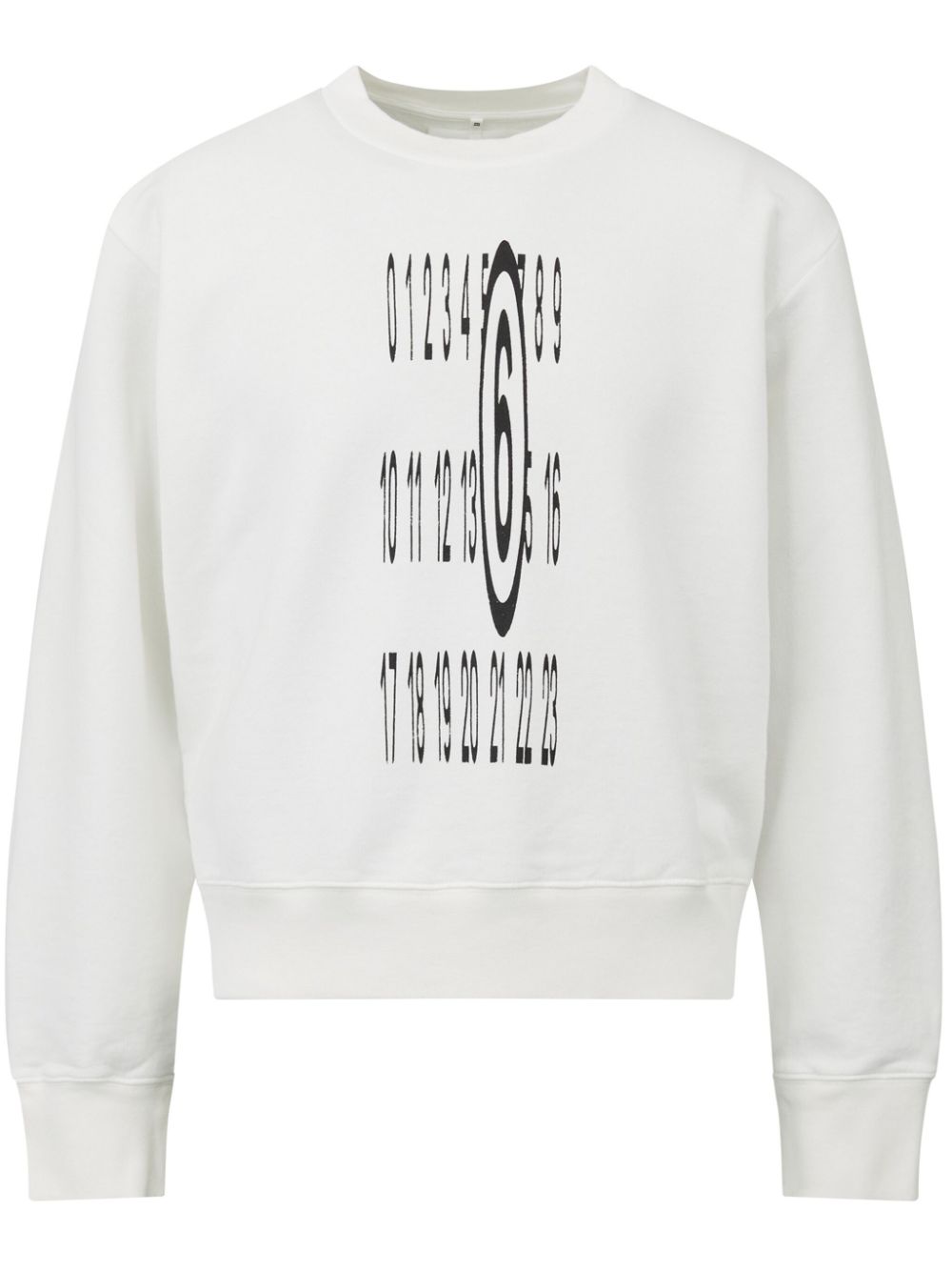 MM6 Maison Margiela unbrushed jersey sweatshirt - White von MM6 Maison Margiela