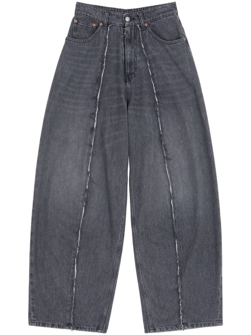 MM6 Maison Margiela wide-leg cotton jeans - Grey von MM6 Maison Margiela