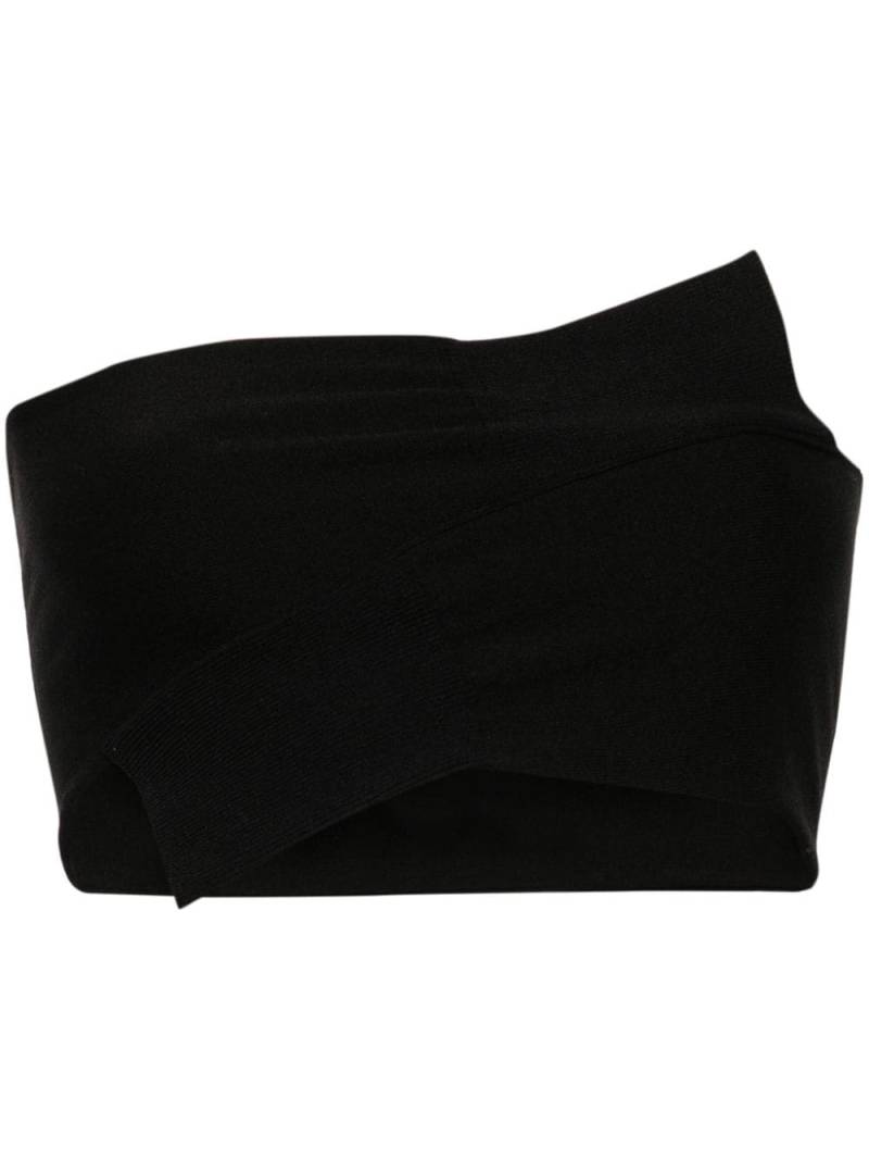 MM6 Maison Margiela wrapped-sleeves jersey bandeau top - Black von MM6 Maison Margiela