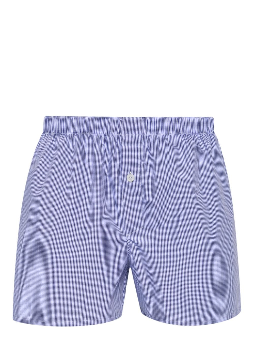 MODES GARMENTS gingham-check cotton boxers - Blue von MODES GARMENTS