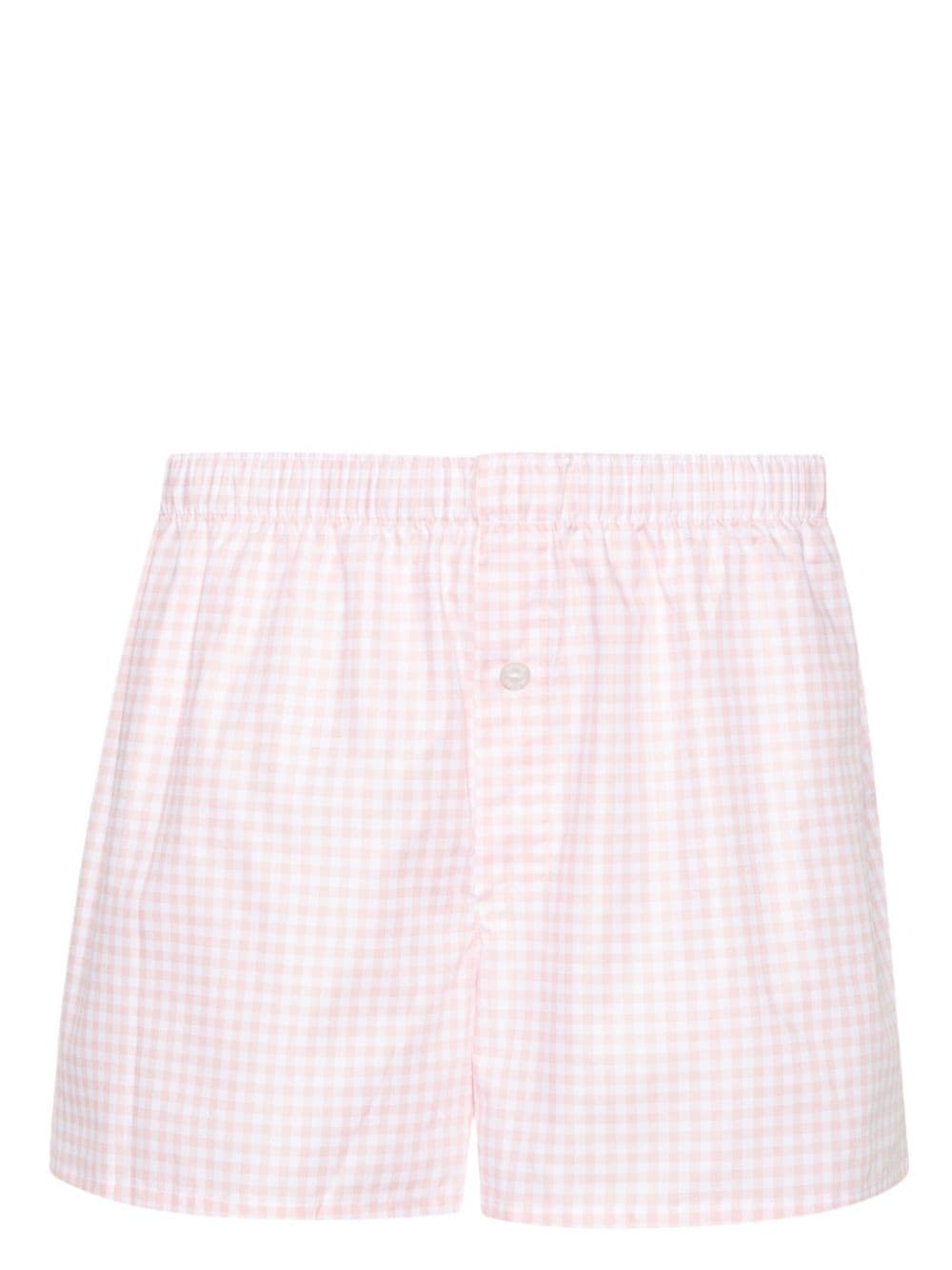 MODES GARMENTS gingham-check cotton boxers - Pink von MODES GARMENTS