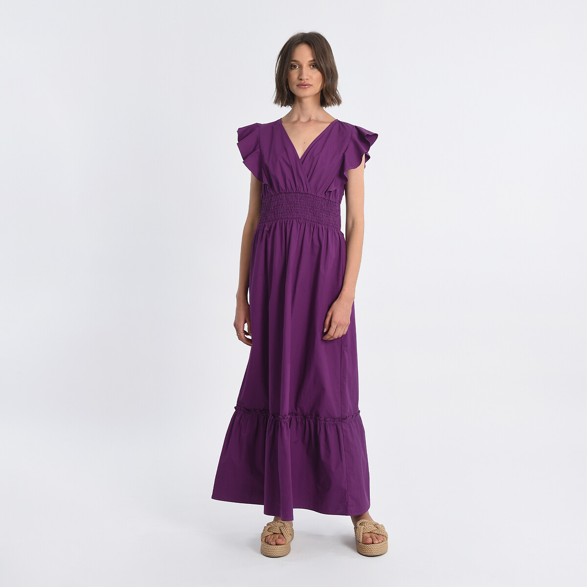 Kurzärmeliges Maxikleid mit Volants von MOLLY BRACKEN