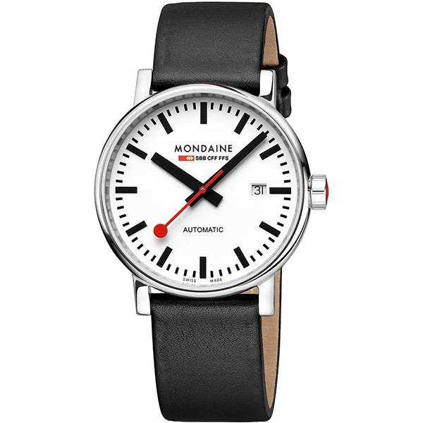 MONDAINE Evo2 40, Bahnhofsuhr Automatik mit Datum MONDAINE Evo2 40, Bahnhofsuhr Automatik mit Datum von MONDAINE