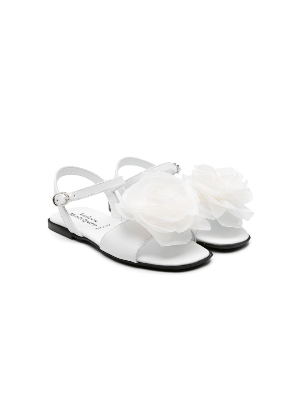 MONTELPARE TRADITION floral-appliqué leather sandals - White von MONTELPARE TRADITION