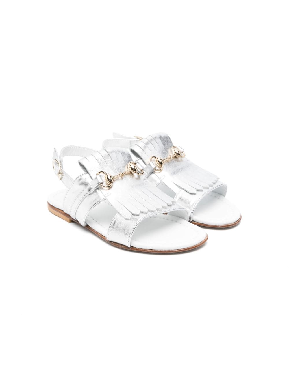 MONTELPARE TRADITION fringed leather sandals - Silver von MONTELPARE TRADITION