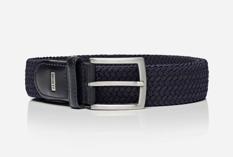 MONTI Ledergürtel »HAMBURG«, 3,5 cm breit, Elastischer Flechtgürtel, Casual-Business-Sportiv von MONTI