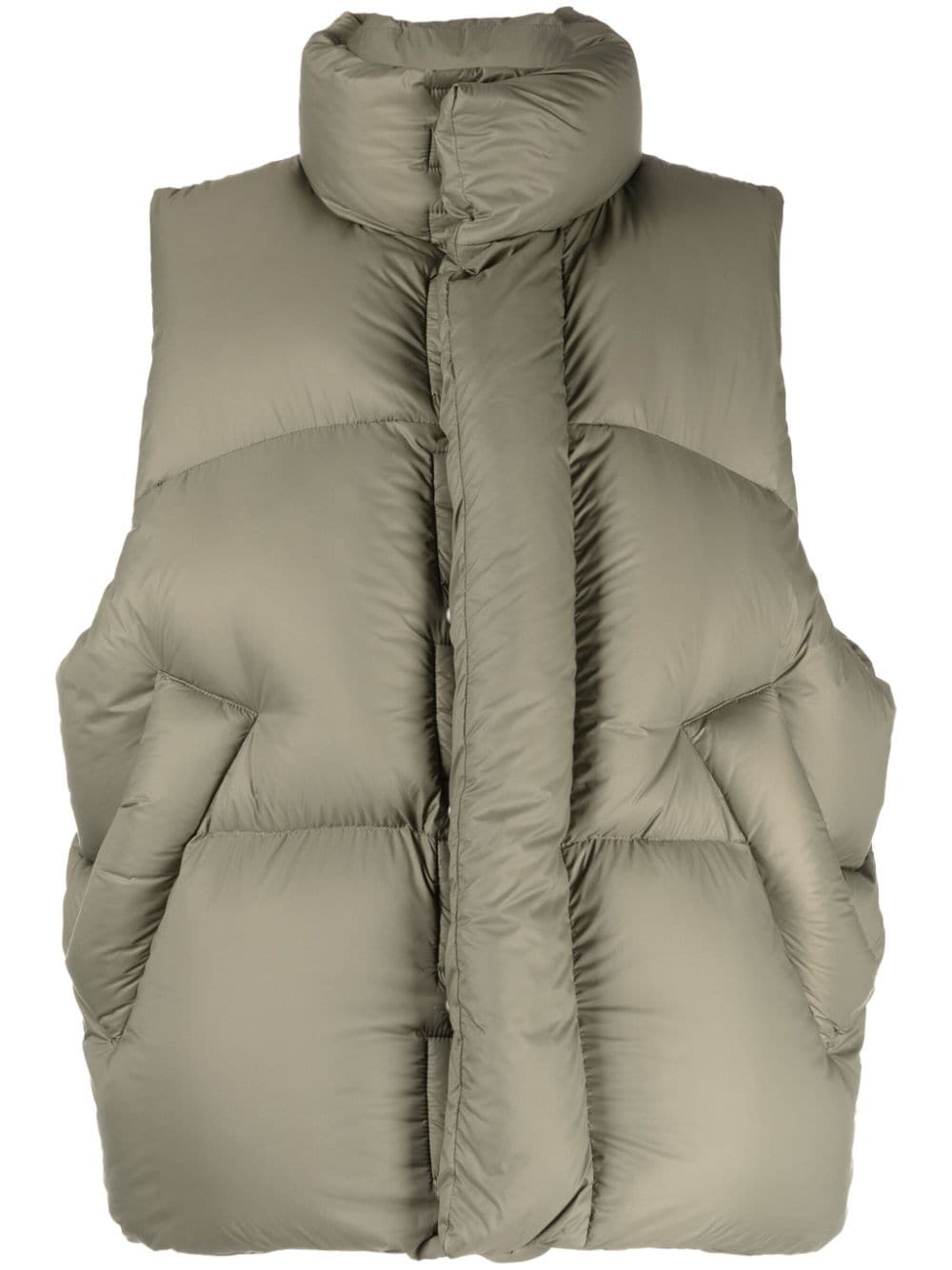 MORDECAI quilted padded gilet - Green von MORDECAI