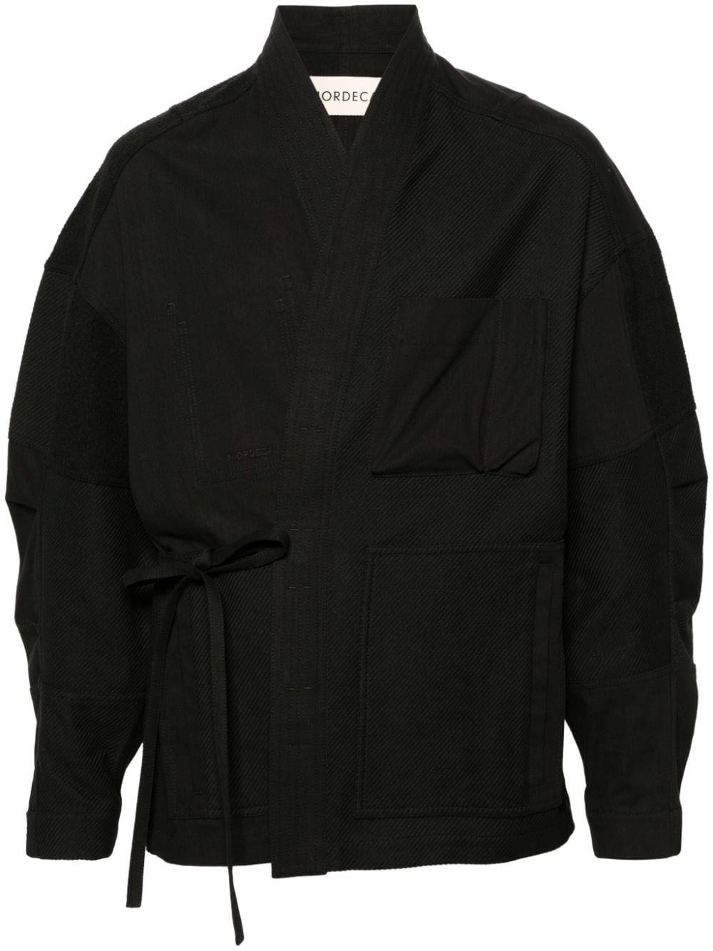 MORDECAI shawl-lapel panelled wrap jacket - Black von MORDECAI