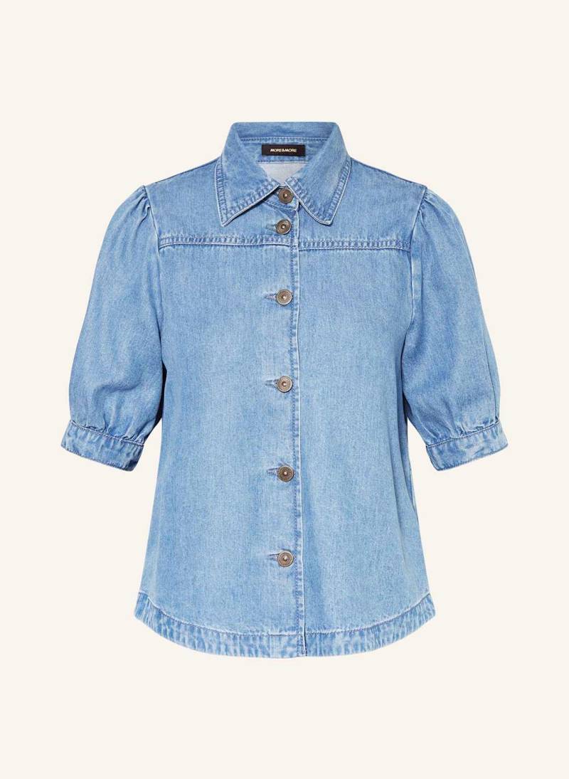 More & More Hemdbluse In Jeansoptik Mit 3/4-Arm blau von MORE & MORE