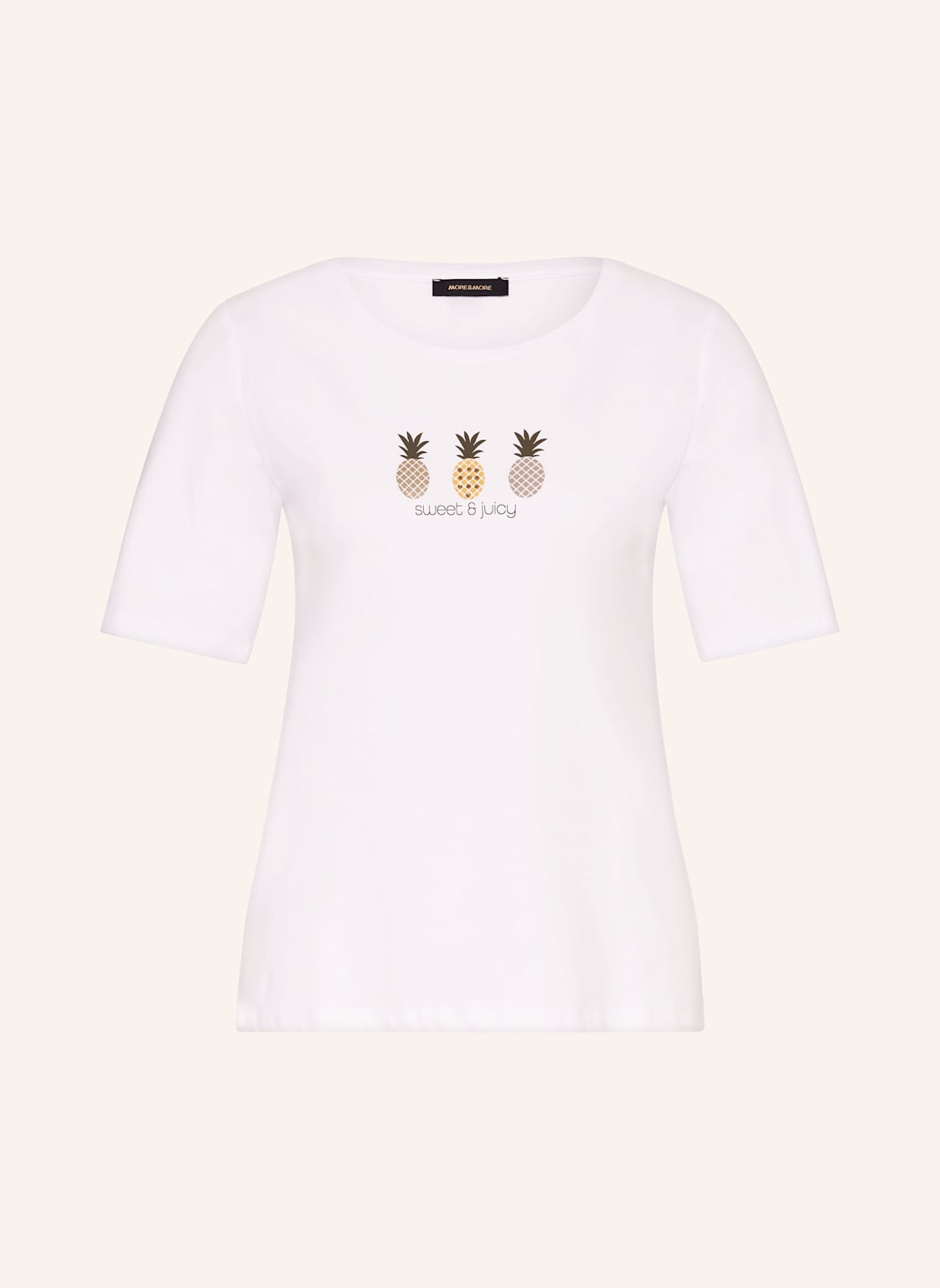 More & More T-Shirt Mit Schmucksteinen weiss More & More T-Shirt Mit Schmucksteinen weiss von MORE & MORE