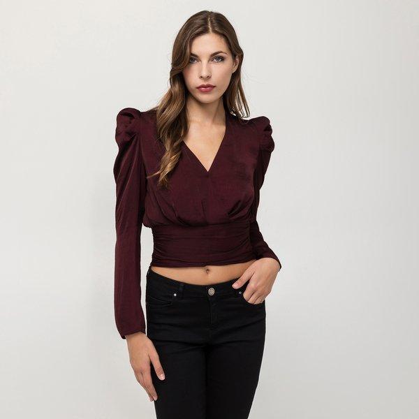 Bluse, Langarm Damen Pflaume 36 von MORGAN