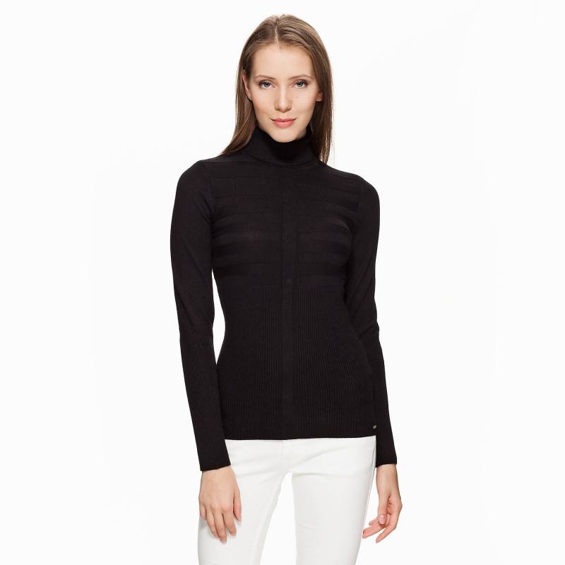 Pullover, Rollkragen Damen Black L von MORGAN