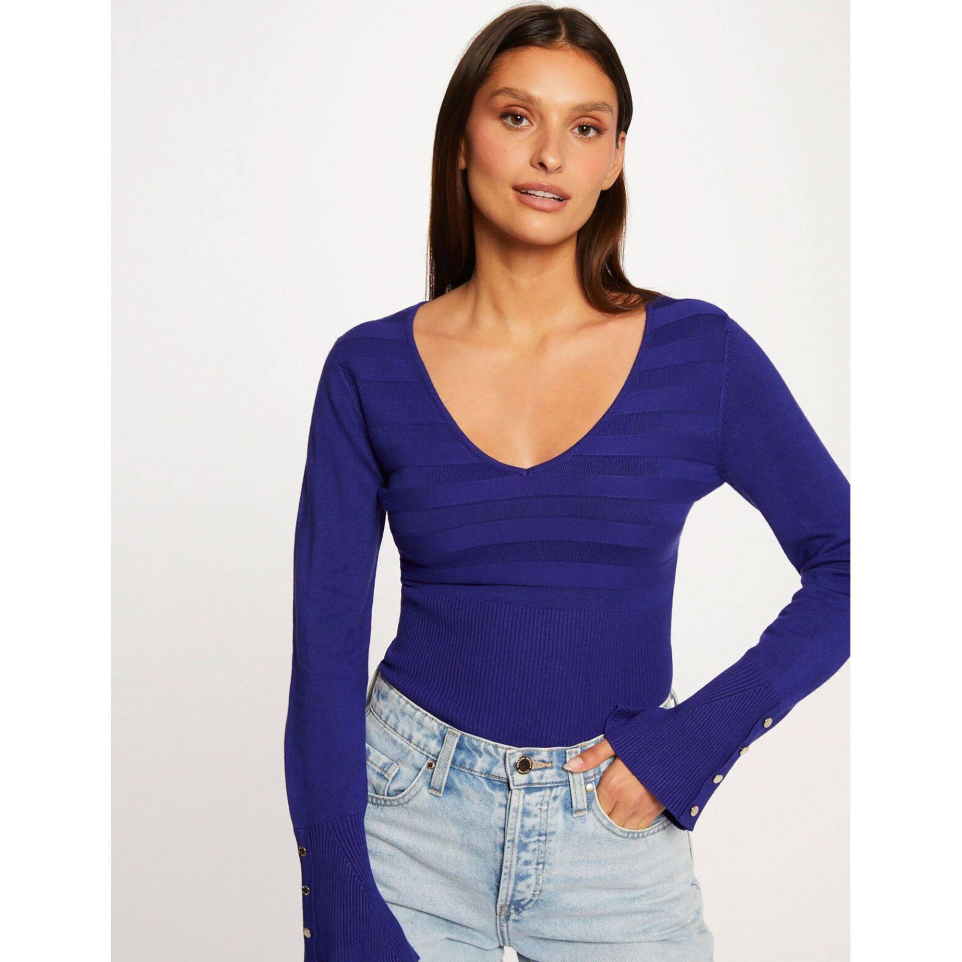 Pullover Damen Mittelblau S von MORGAN