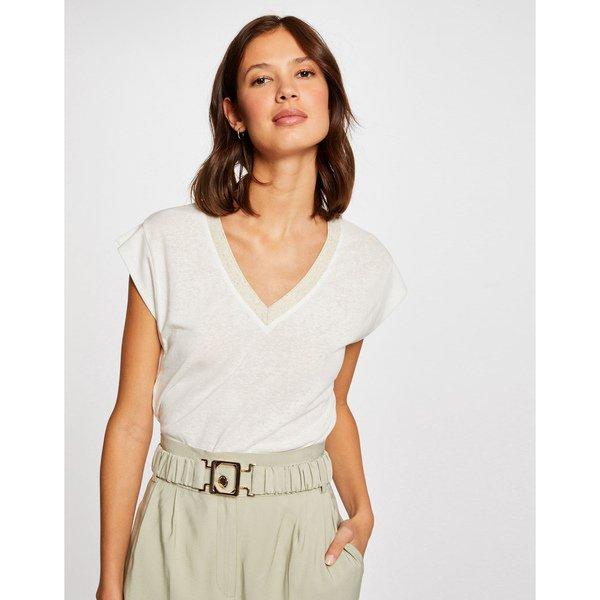 T-shirt Damen Ecru M von MORGAN