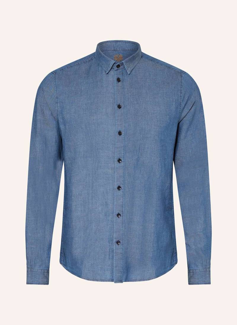 Mos Mosh Gallery Hemd Mmgmarco Slim Fit In Jeansoptik blau von MOS MOSH Gallery