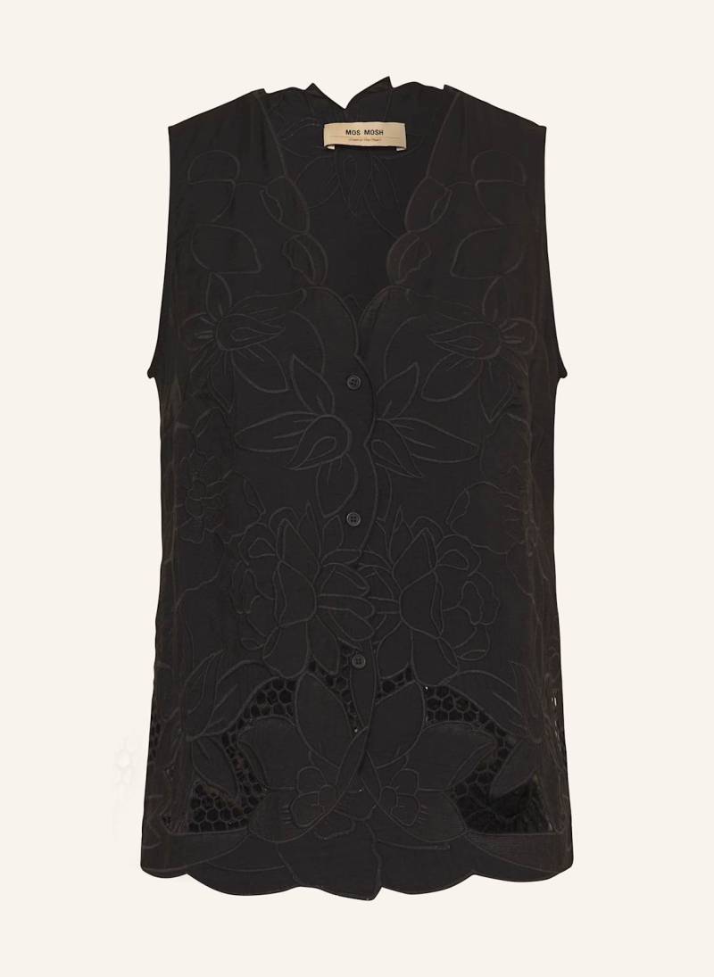Mos Mosh Top Mmdaima Aus Lochspitze Mit Cut-Outs schwarz von MOS MOSH