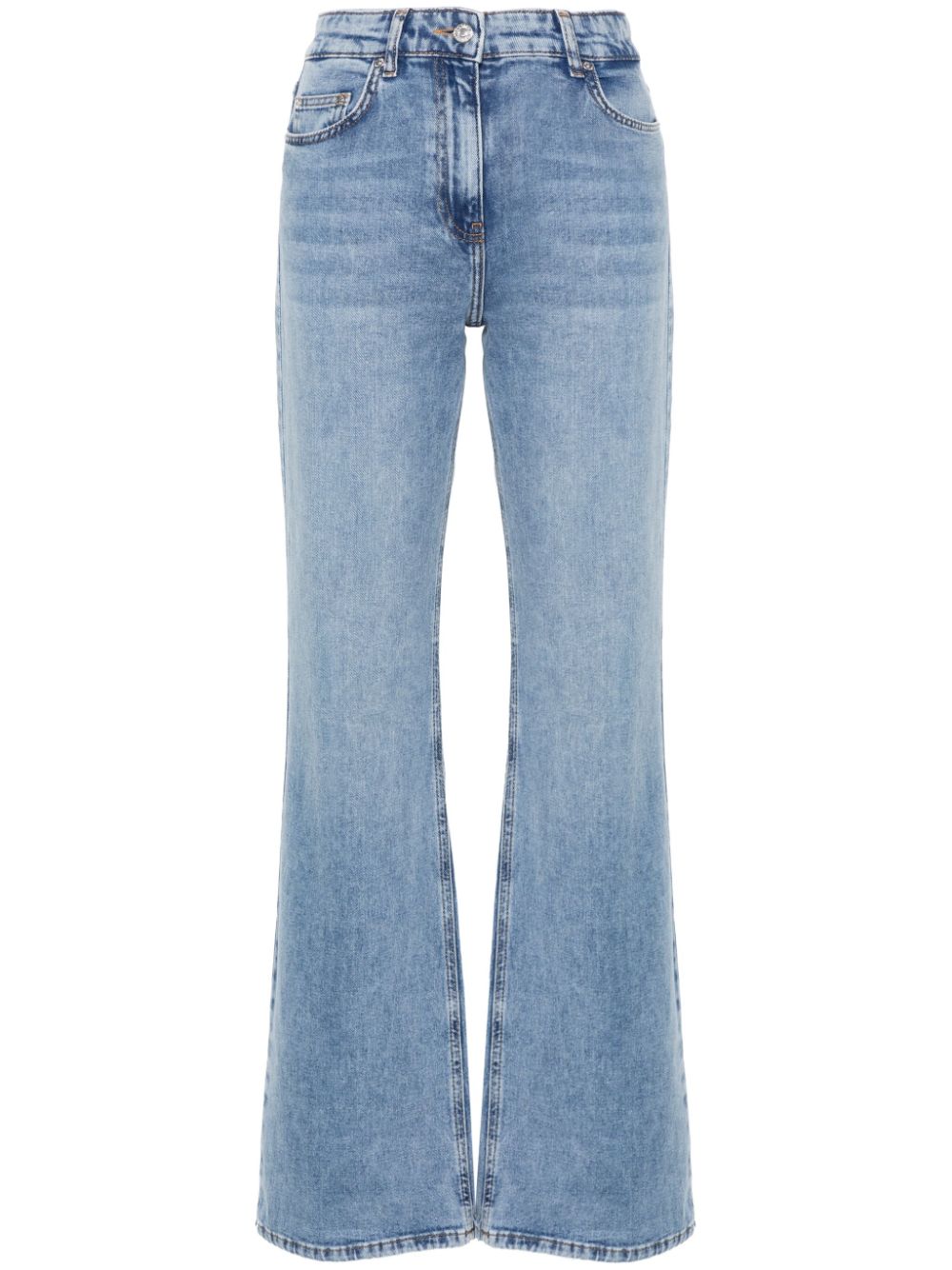 MOSCHINO JEANS acid wash flared-leg jeans - Blue von MOSCHINO JEANS