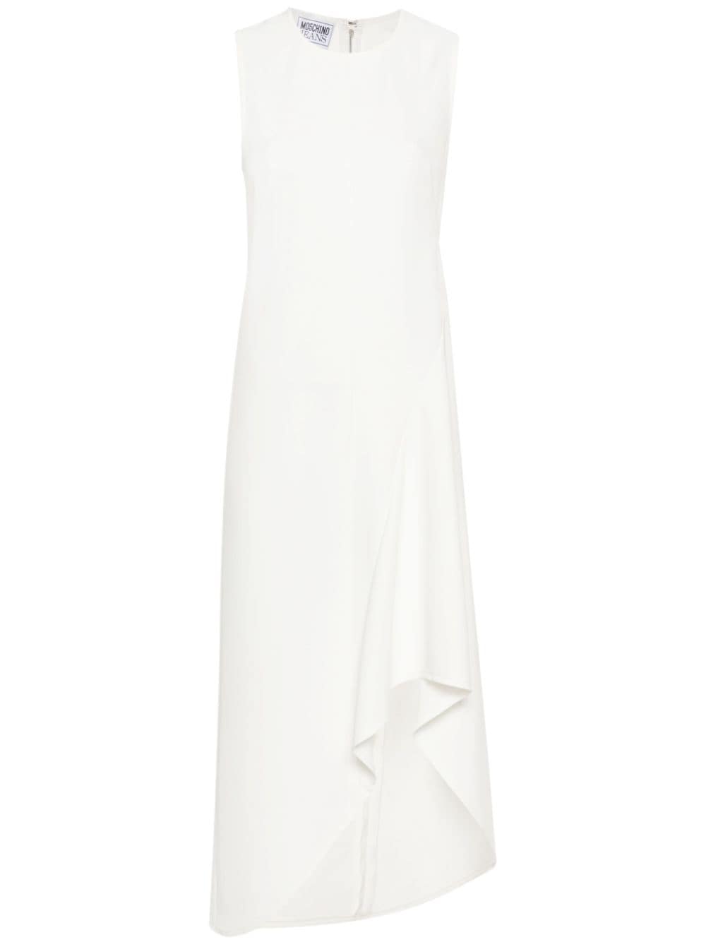 MOSCHINO JEANS draped midi dress - White von MOSCHINO JEANS