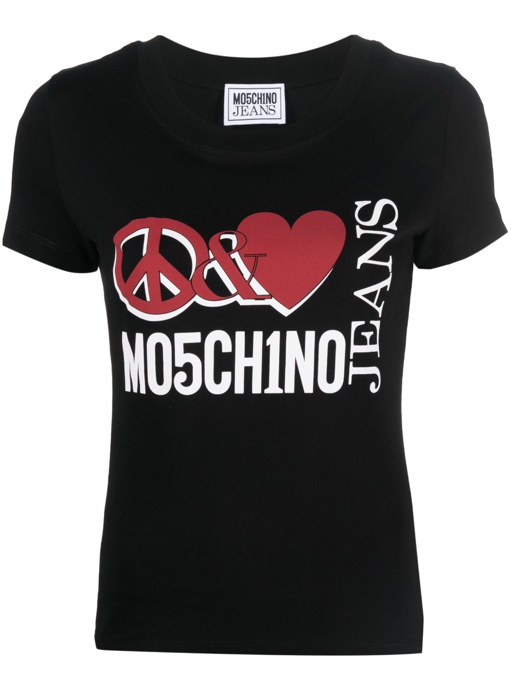 Moschino graphic logo-print T-shirt - Black von Moschino