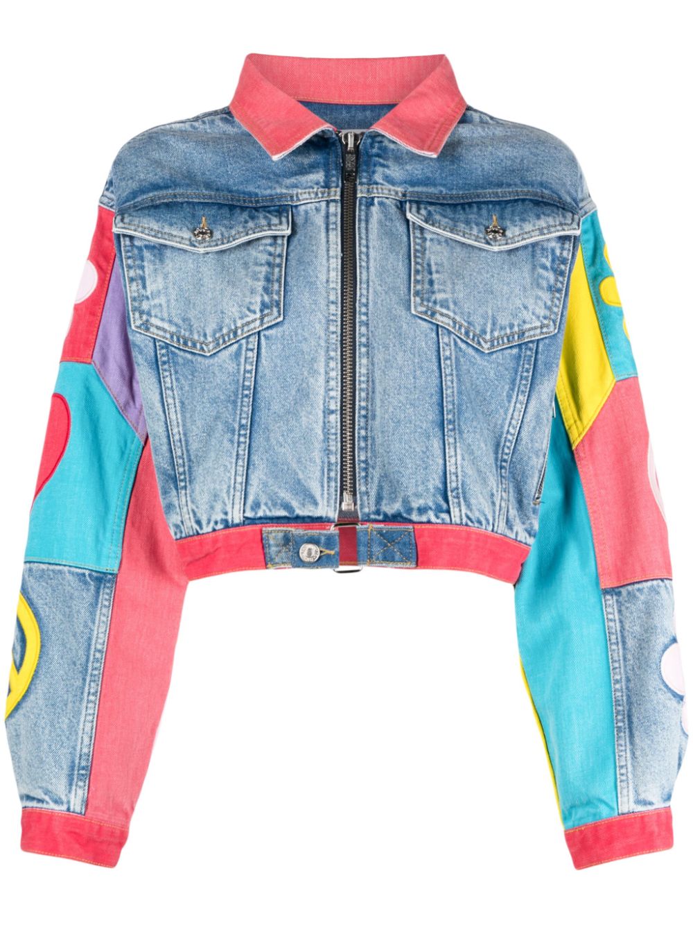 Moschino graphic-print cotton jacket - Blue von Moschino